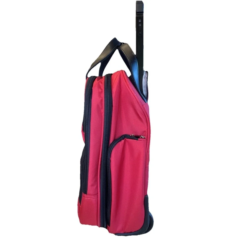 KROSER Carry On Multi-Functional, 16-inch Lightweight Overnight Suitcase - Red